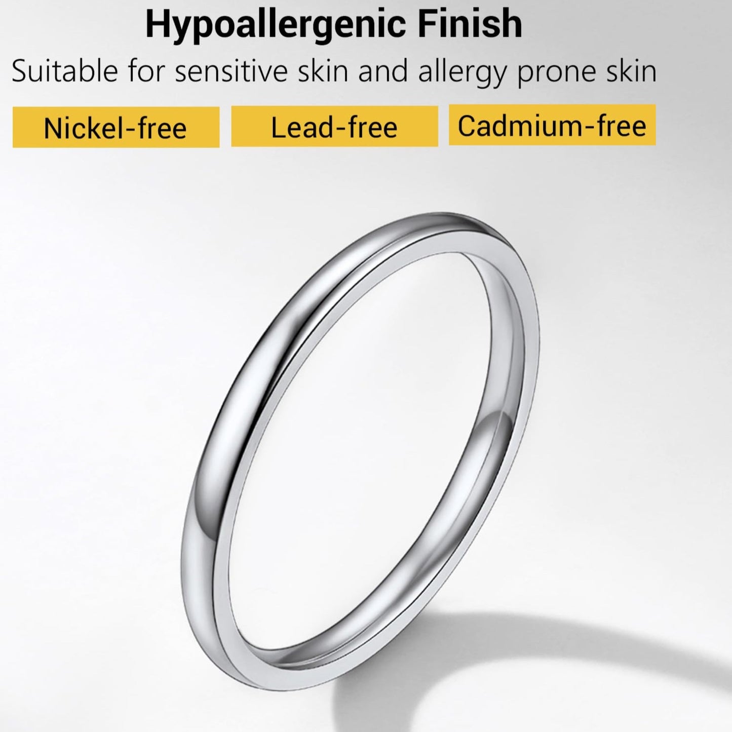 PROSTEEL Bandring – 2-8 mm, Rostfritt Stål/18K Guld, Vigselring