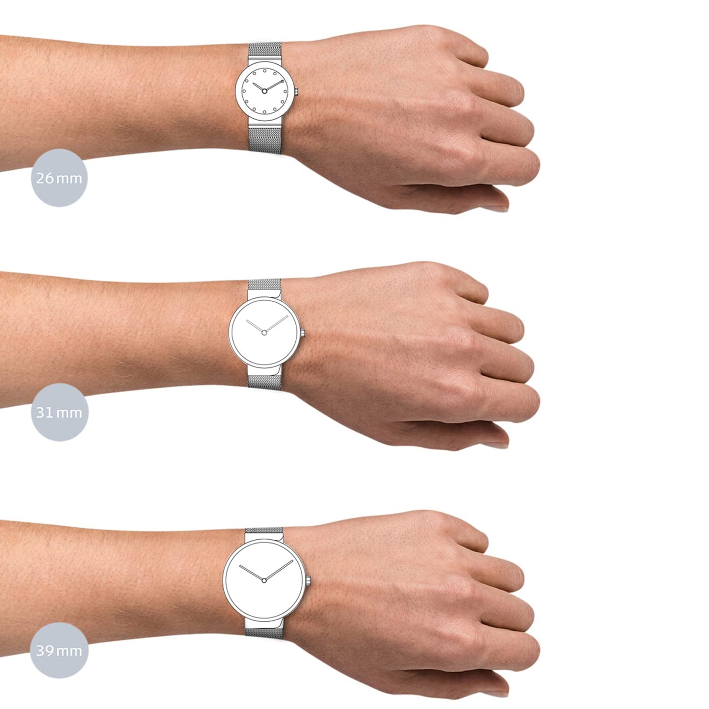 BERING Kvinnors Analogt Armbandsur – Rostfritt Stål, Safirglas, 12927