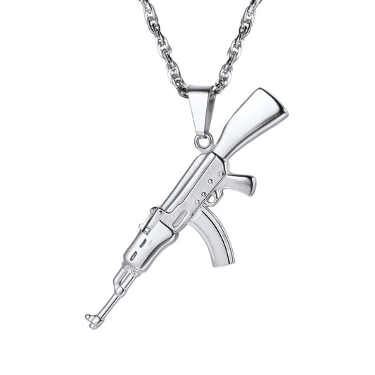 Prosteel Halsband AK47/M16A4 - Guldpläterat Rostfritt Stå