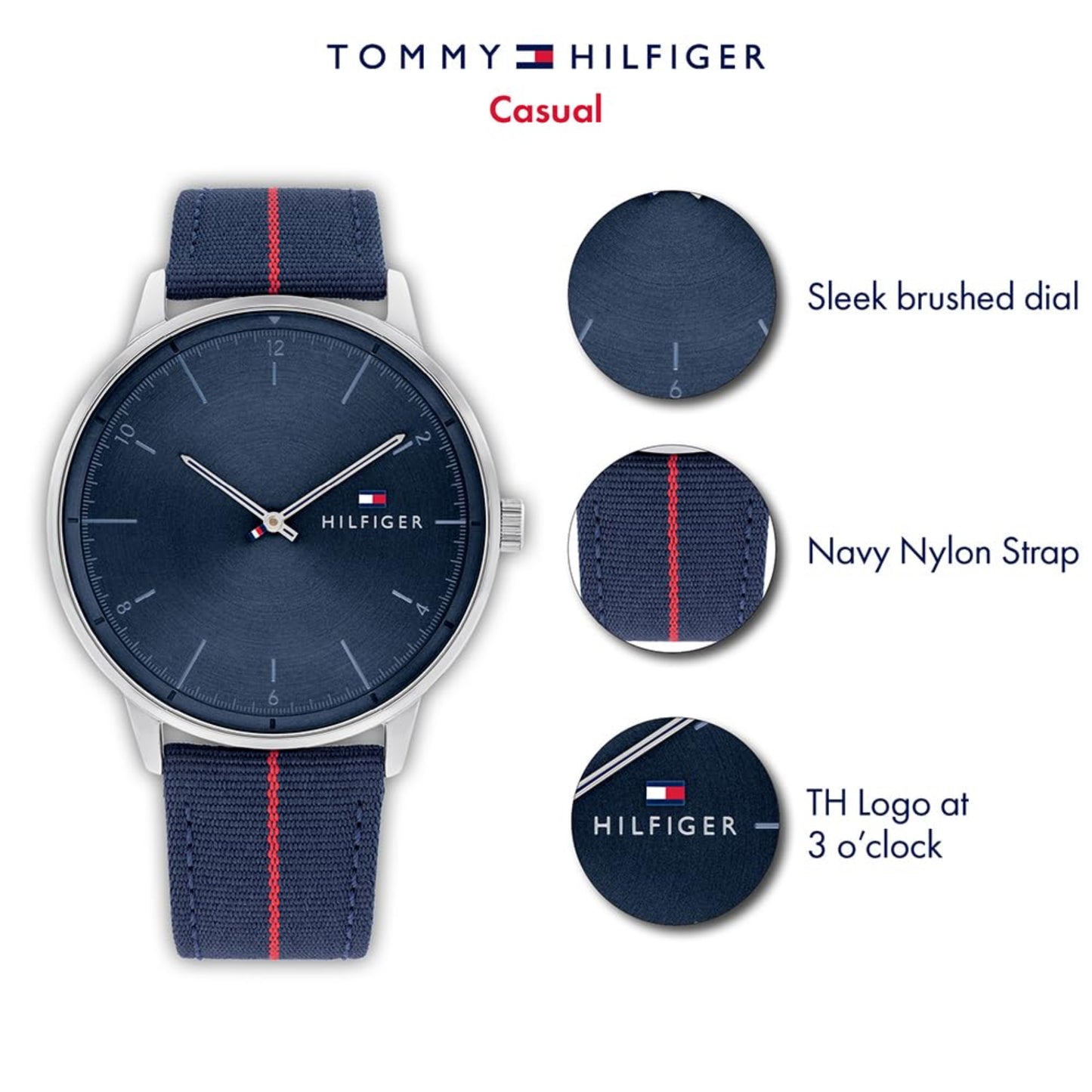 Tommy Hilfiger Herr analog kvartsklocka