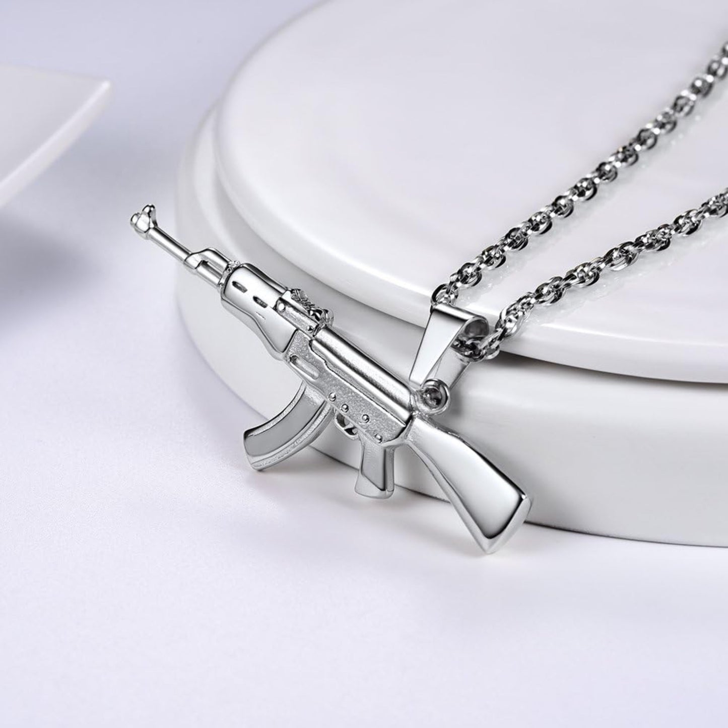 Prosteel Halsband AK47/M16A4 - Guldpläterat Rostfritt Stå