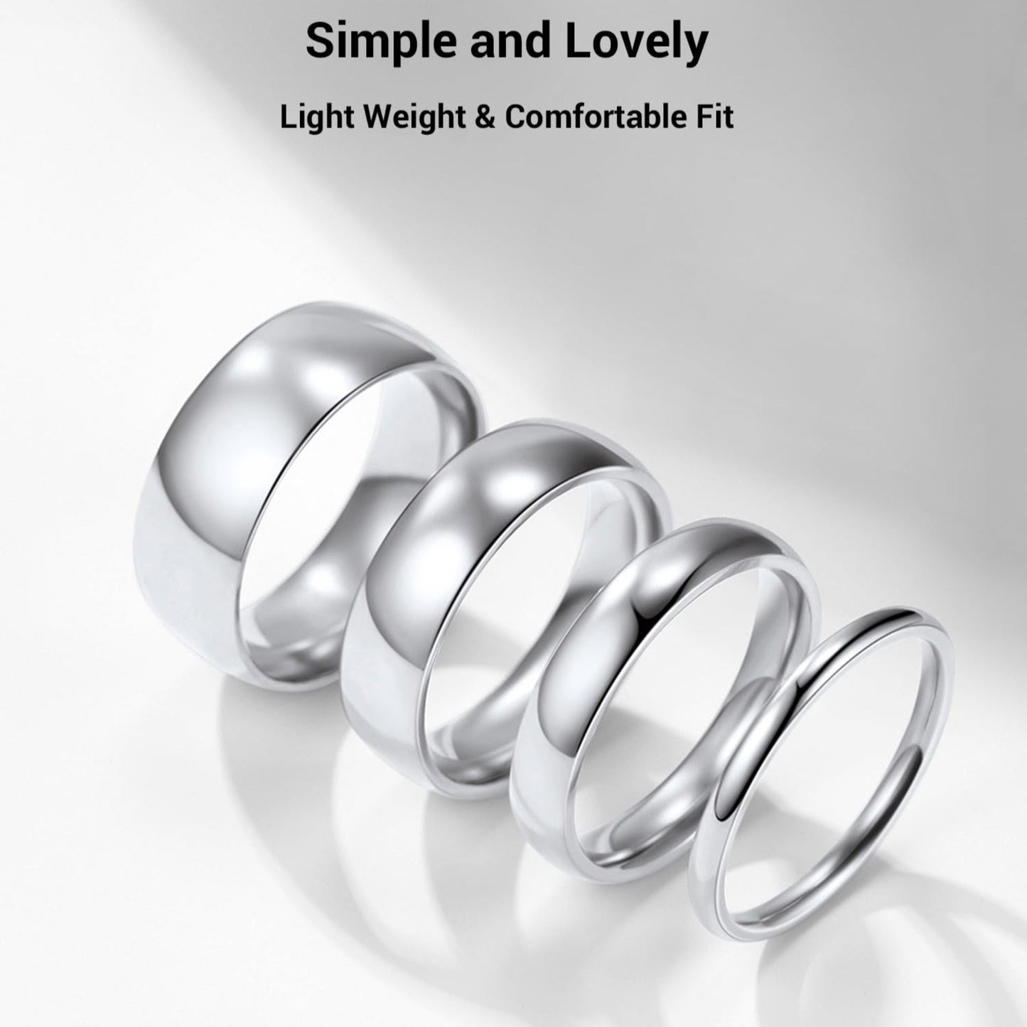 PROSTEEL Bandring – 2-8 mm, Rostfritt Stål/18K Guld, Vigselring