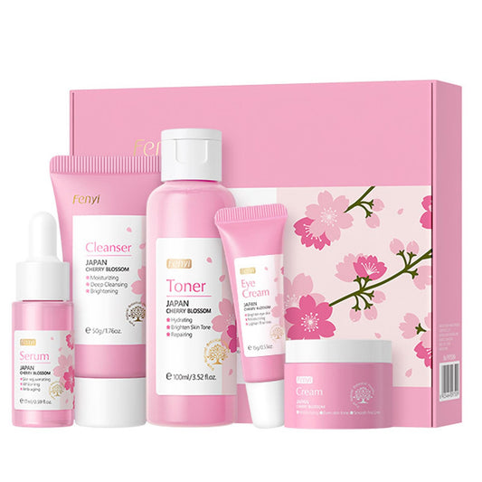 Hudvårdssats - Hög Fuktgivande Set för Kvinnor, Rengöring, Toner, Serum, Kräm
