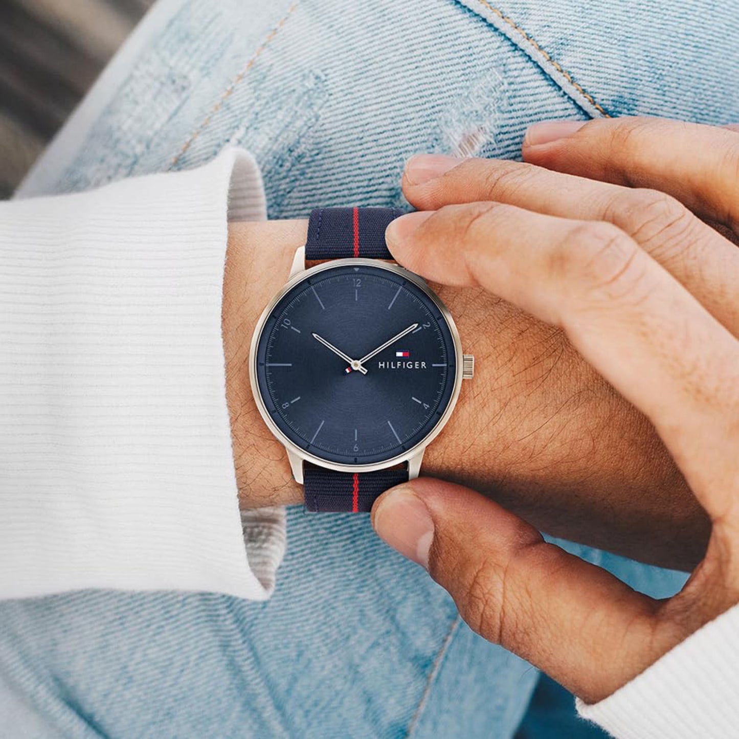 Tommy Hilfiger Herr analog kvartsklocka