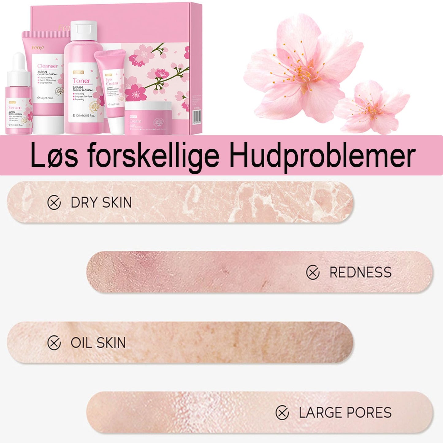Hudvårdssats - Hög Fuktgivande Set för Kvinnor, Rengöring, Toner, Serum, Kräm