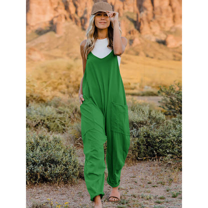 Fullstor jumpsuit med V-ringning